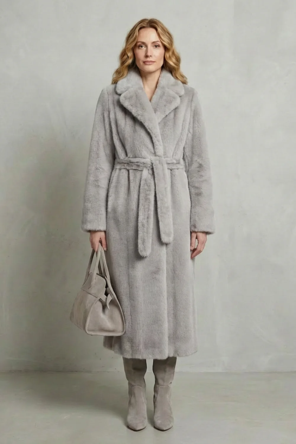 Marivonne – Oversized silhouette – Faux fur long coat - Image 12