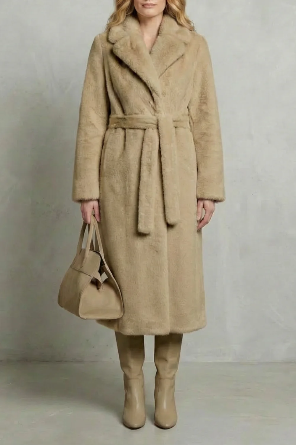Marivonne – Oversized silhouette – Faux fur long coat - Image 13