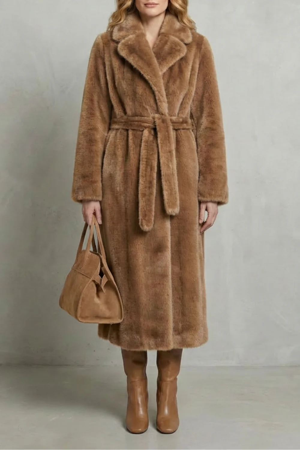 Marivonne – Oversized silhouette – Faux fur long coat - Image 15