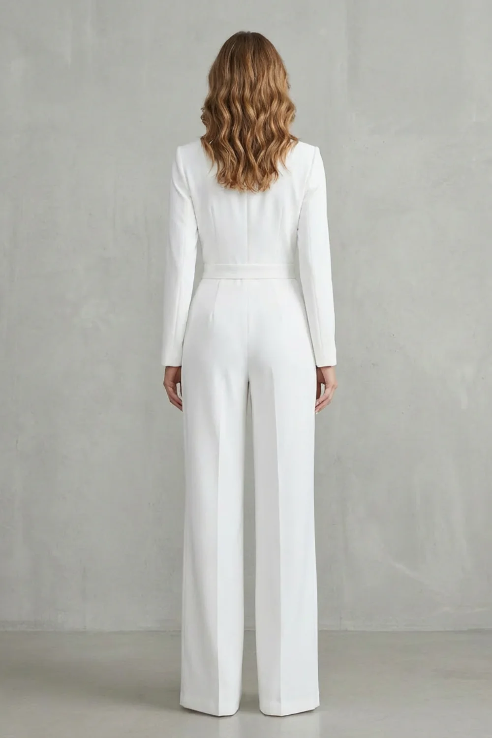 Meilun – Slant-breasted Mid-waist Pantsuit – Elegant Commuter Jumpsuit - Image 4