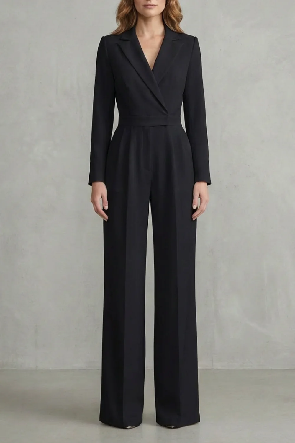 Meilun – Slant-breasted Mid-waist Pantsuit – Elegant Commuter Jumpsuit - Image 5