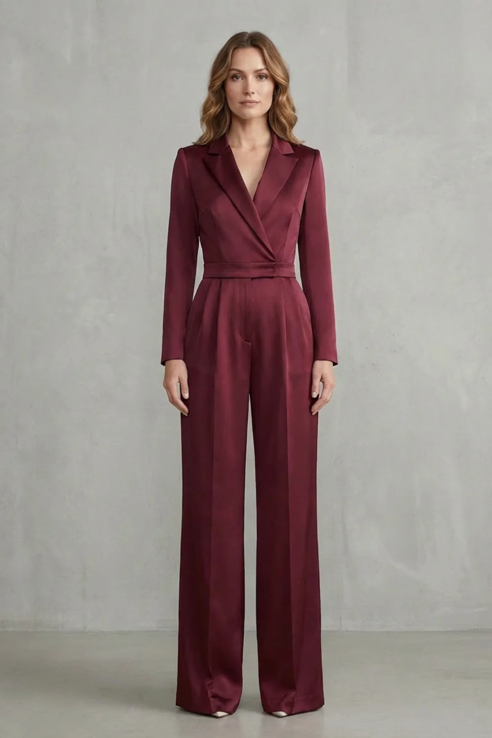 Meilun – Slant-breasted Mid-waist Pantsuit – Elegant Commuter Jumpsuit - Image 8
