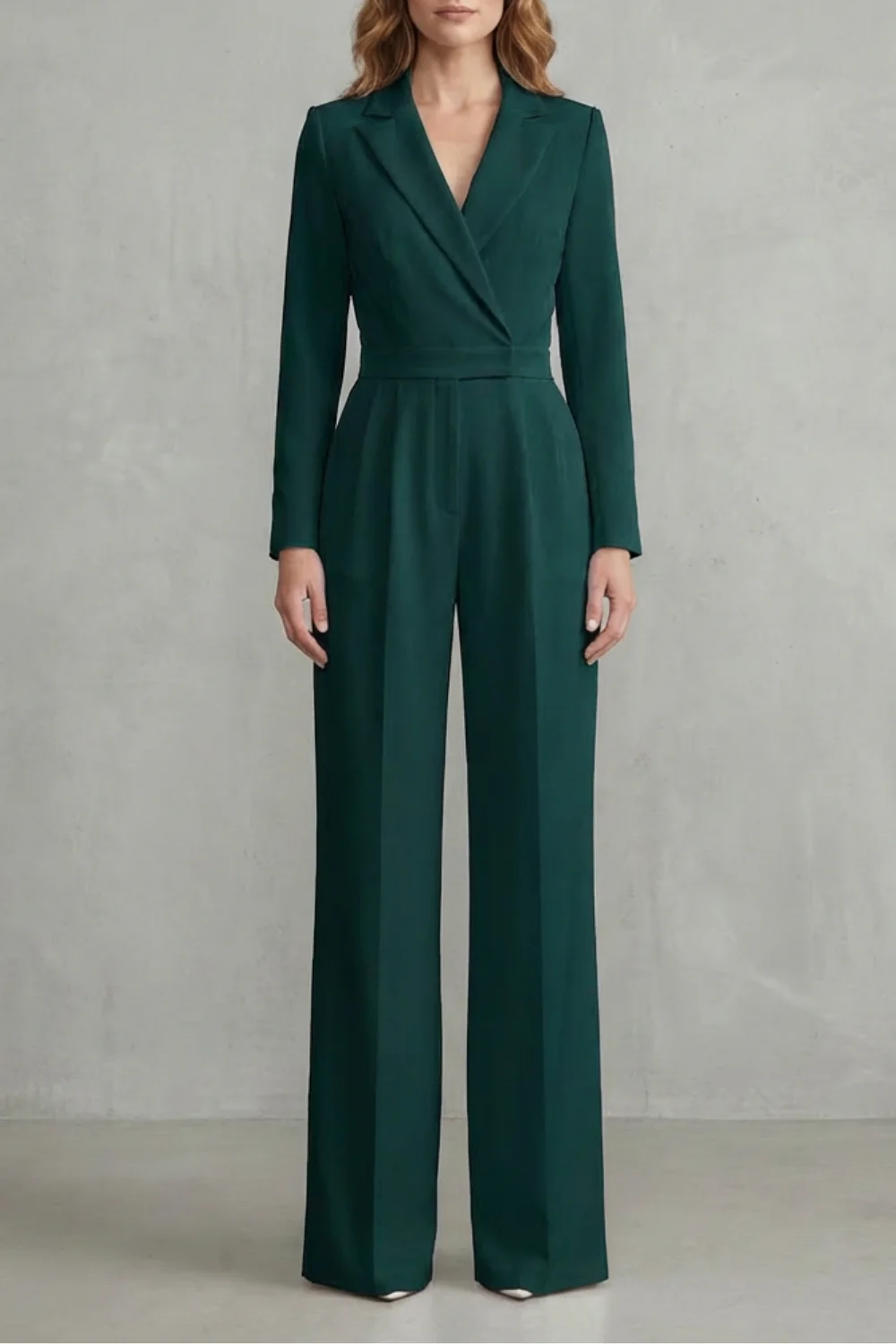 Meilun – Slant-breasted Mid-waist Pantsuit – Elegant Commuter Jumpsuit - Image 9