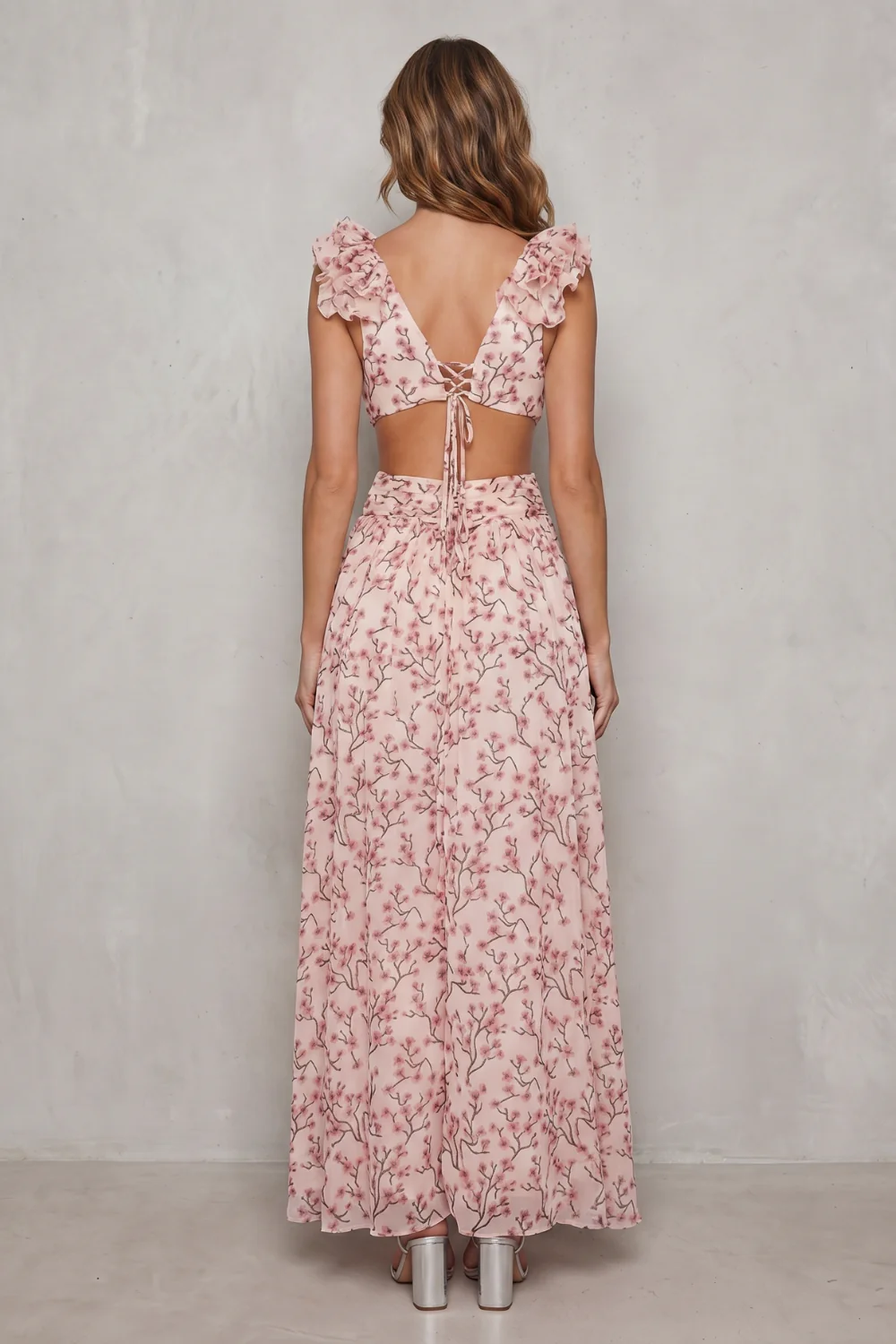 Melisandre – Ruffled chiffon romance – Maxi dress - Image 4