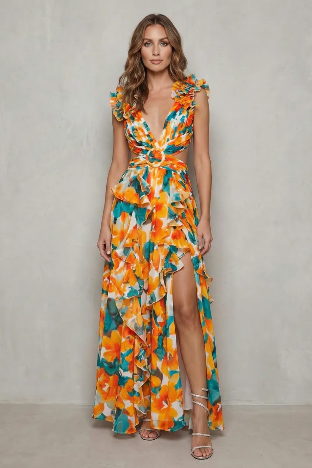 Melisandre – Ruffled chiffon romance – Maxi dress - Image 6