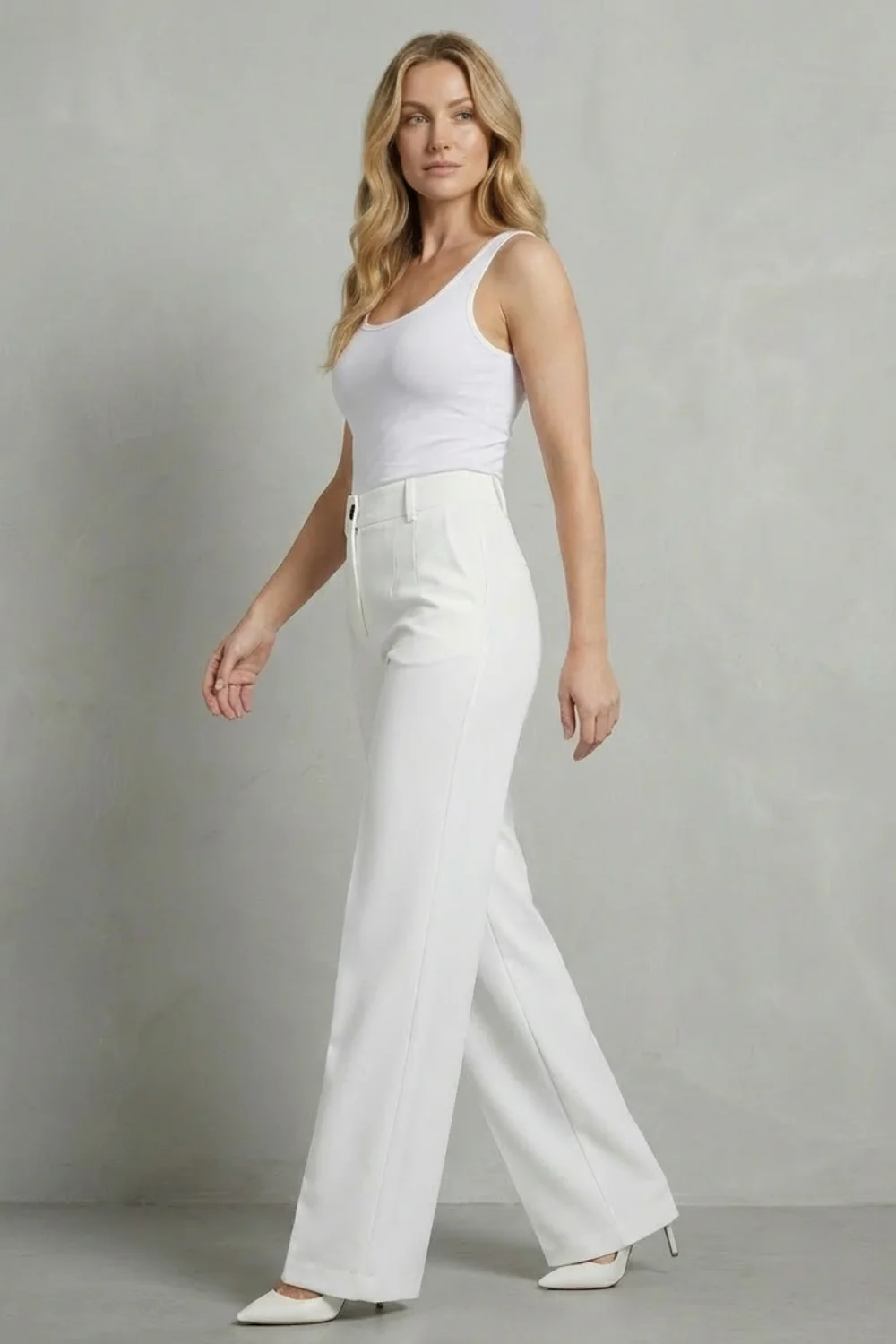 Mirelline – Sleek tailoring – High-waist straight-leg trousers - Image 3