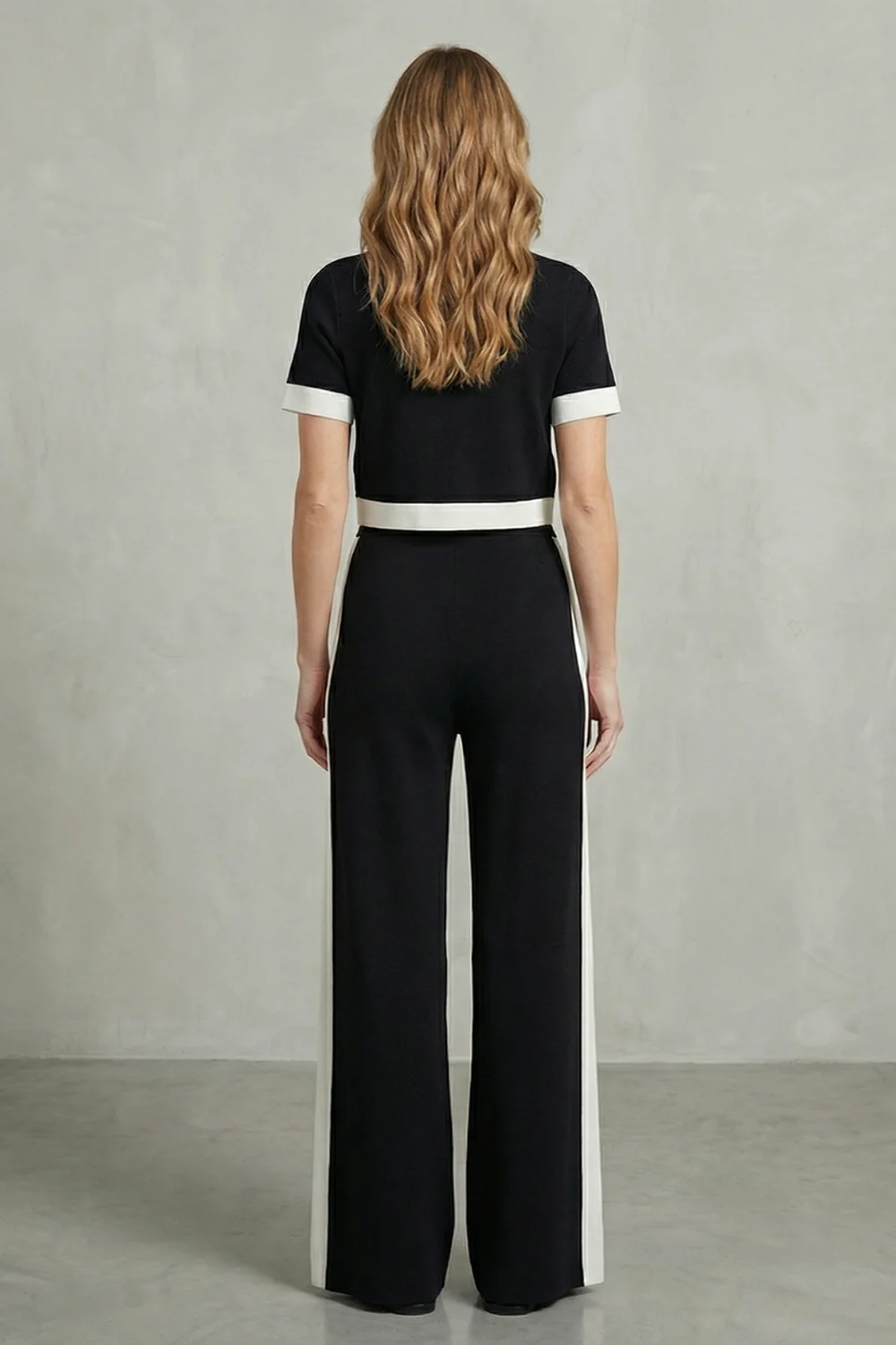 Montrielle – Contrast trim elegance – Two piece set - Image 4