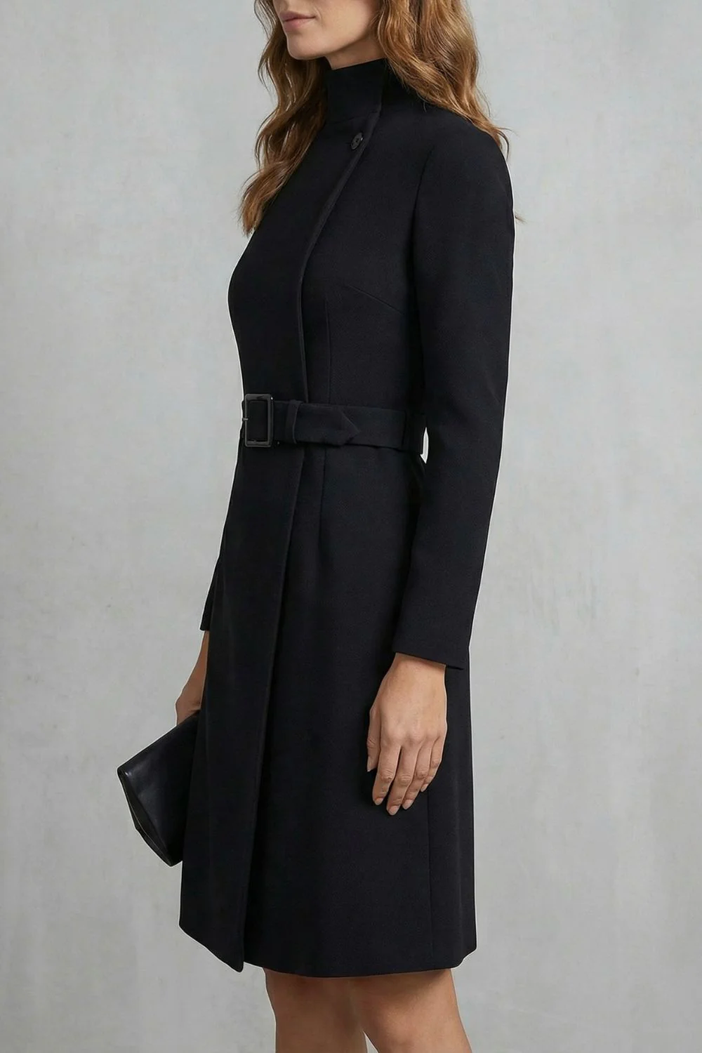 Nivara – Asymmetric belted waist – A-line midi dress - Image 3