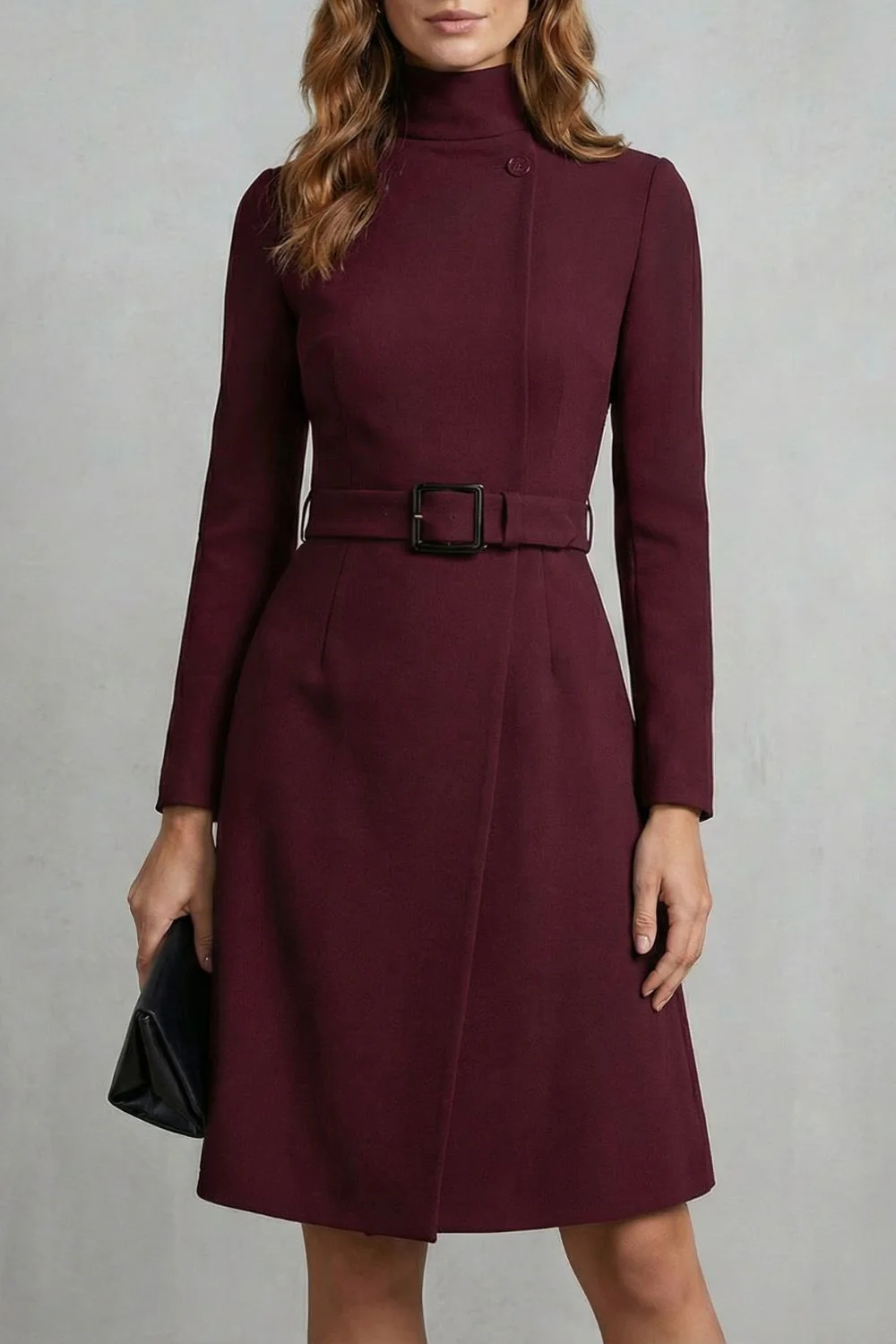 Nivara – Asymmetric belted waist – A-line midi dress - Image 5