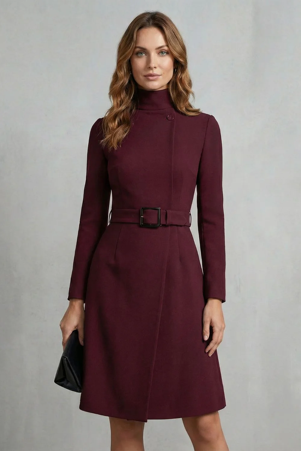 Nivara – Asymmetric belted waist – A-line midi dress - Image 6