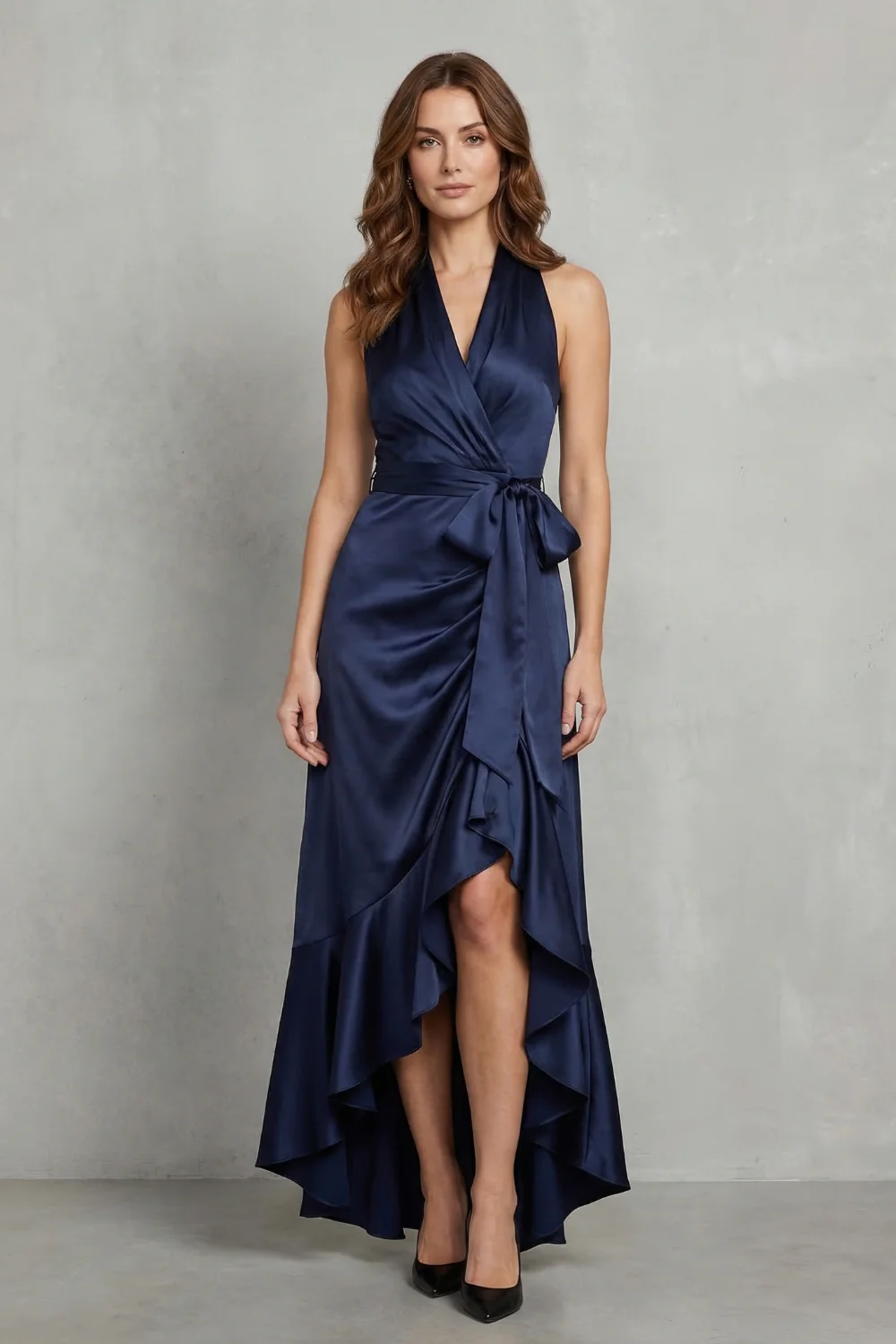 Noctavelle – Satin draped silhouette – Evening maxi dress - Image 2