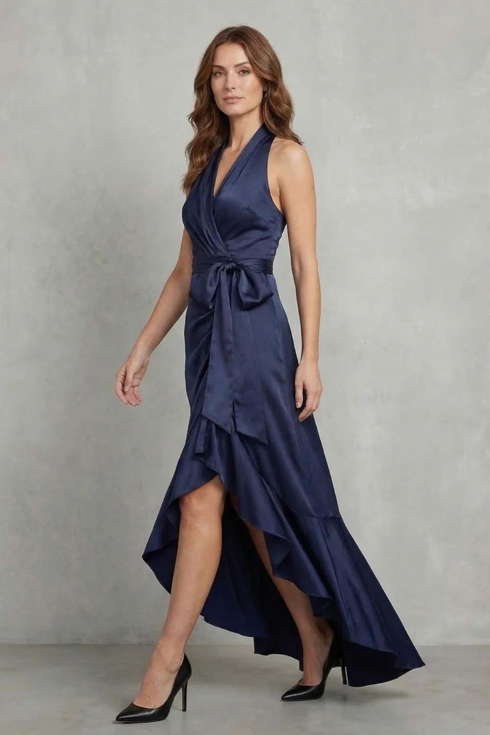 Noctavelle – Satin draped silhouette – Evening maxi dress - Image 3