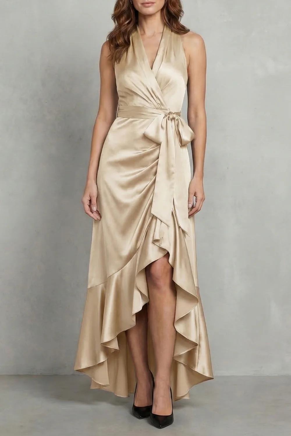 Noctavelle – Satin draped silhouette – Evening maxi dress - Image 5