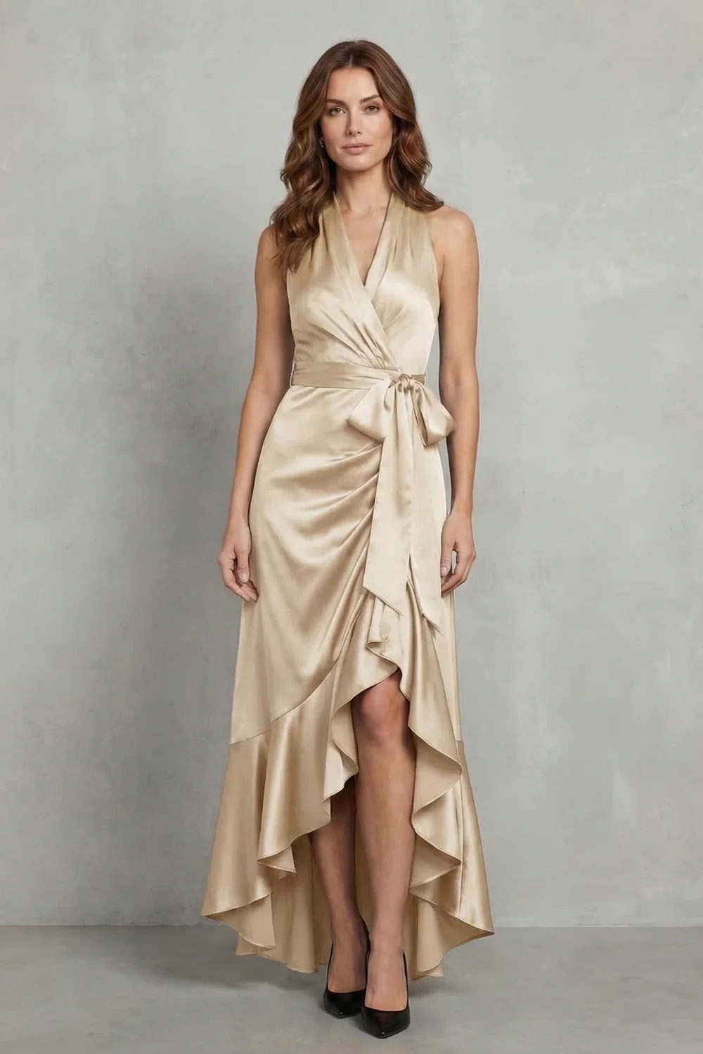 Noctavelle – Satin draped silhouette – Evening maxi dress - Image 6