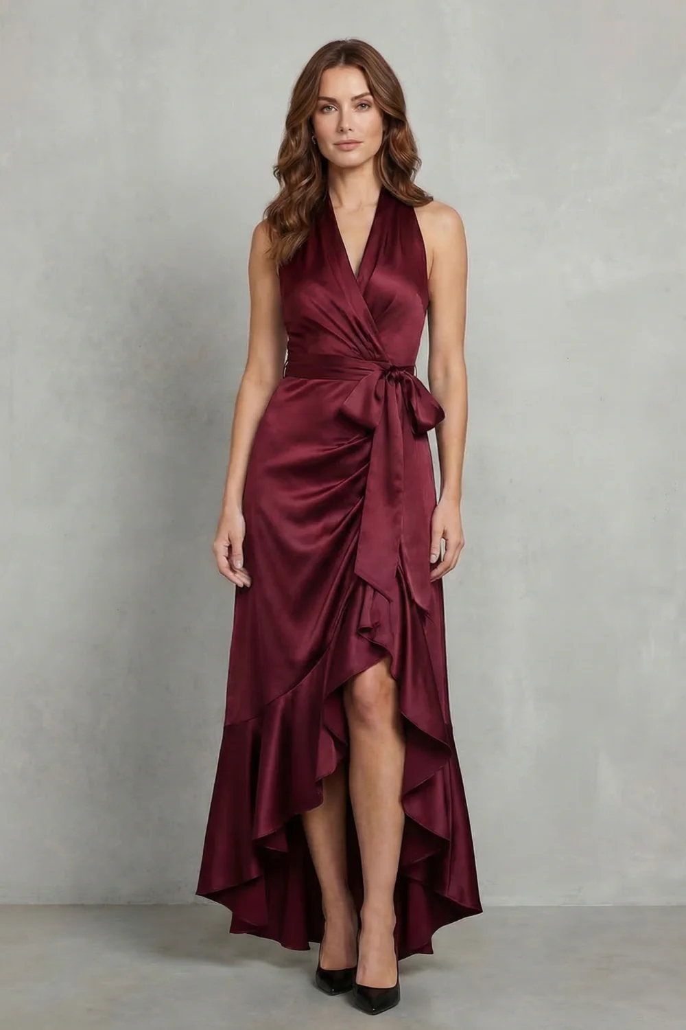 Noctavelle – Satin draped silhouette – Evening maxi dress - Image 8