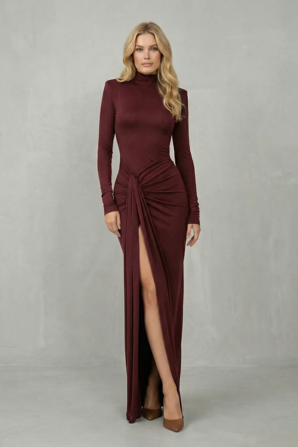 Noctavelle – Sculpted knot detail – High slit maxi dress - Image 8