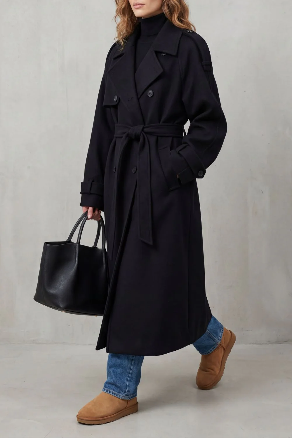 Noirvaine – Oversized silhouette – Wool trench coat - Image 4