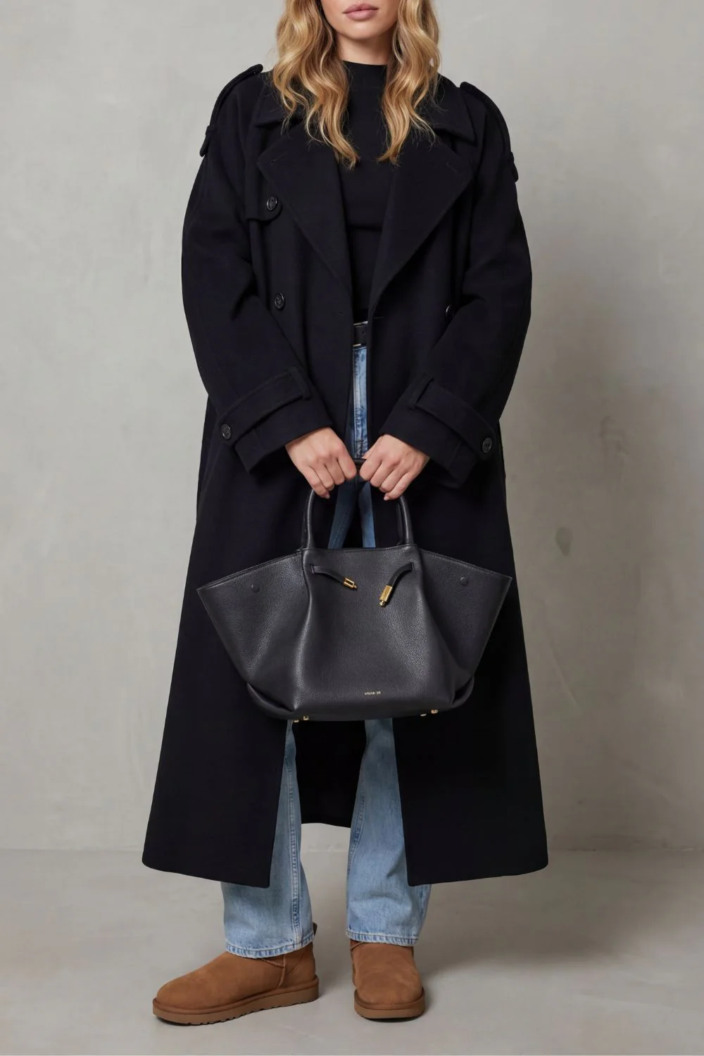 Noirvaine – Oversized silhouette – Wool trench coat - Image 5