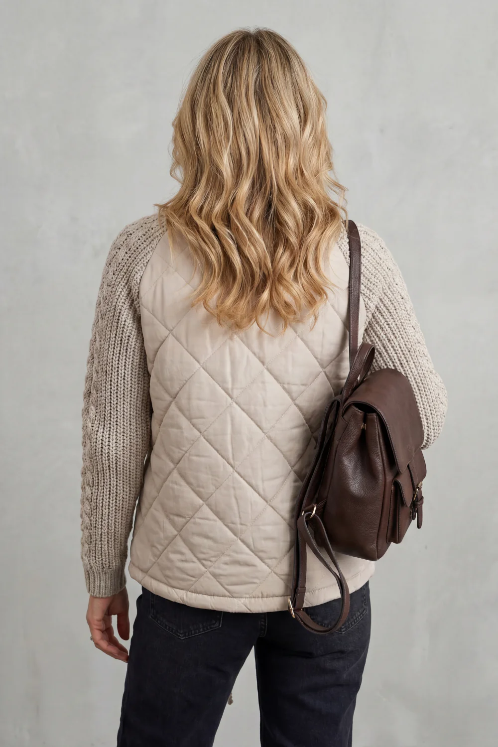 Norcetta – Textured knit detail – Quilted puffer jacket - Image 4