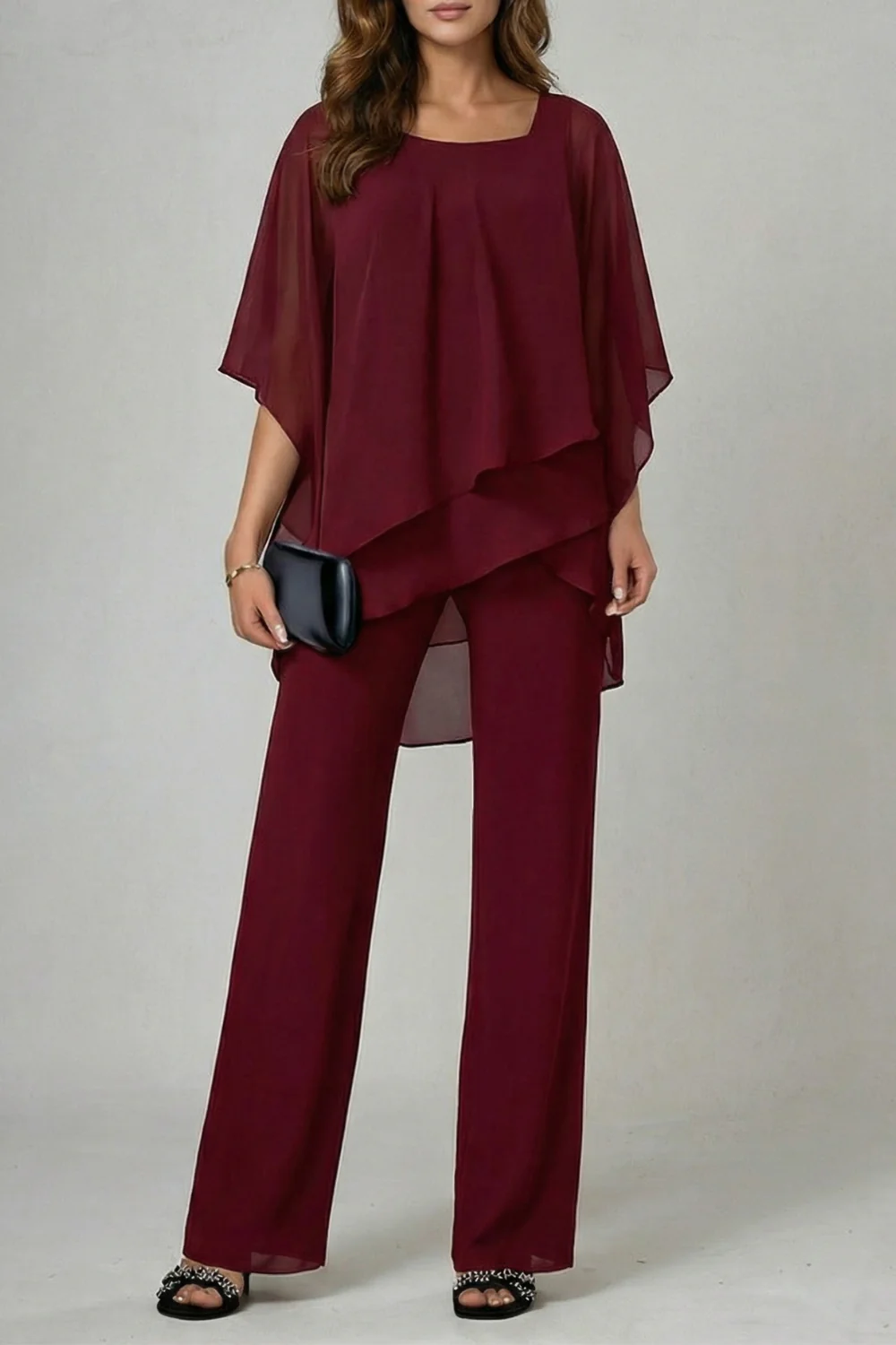 Élaria – Asymmetric chiffon flow – Top and trouser set - Image 7
