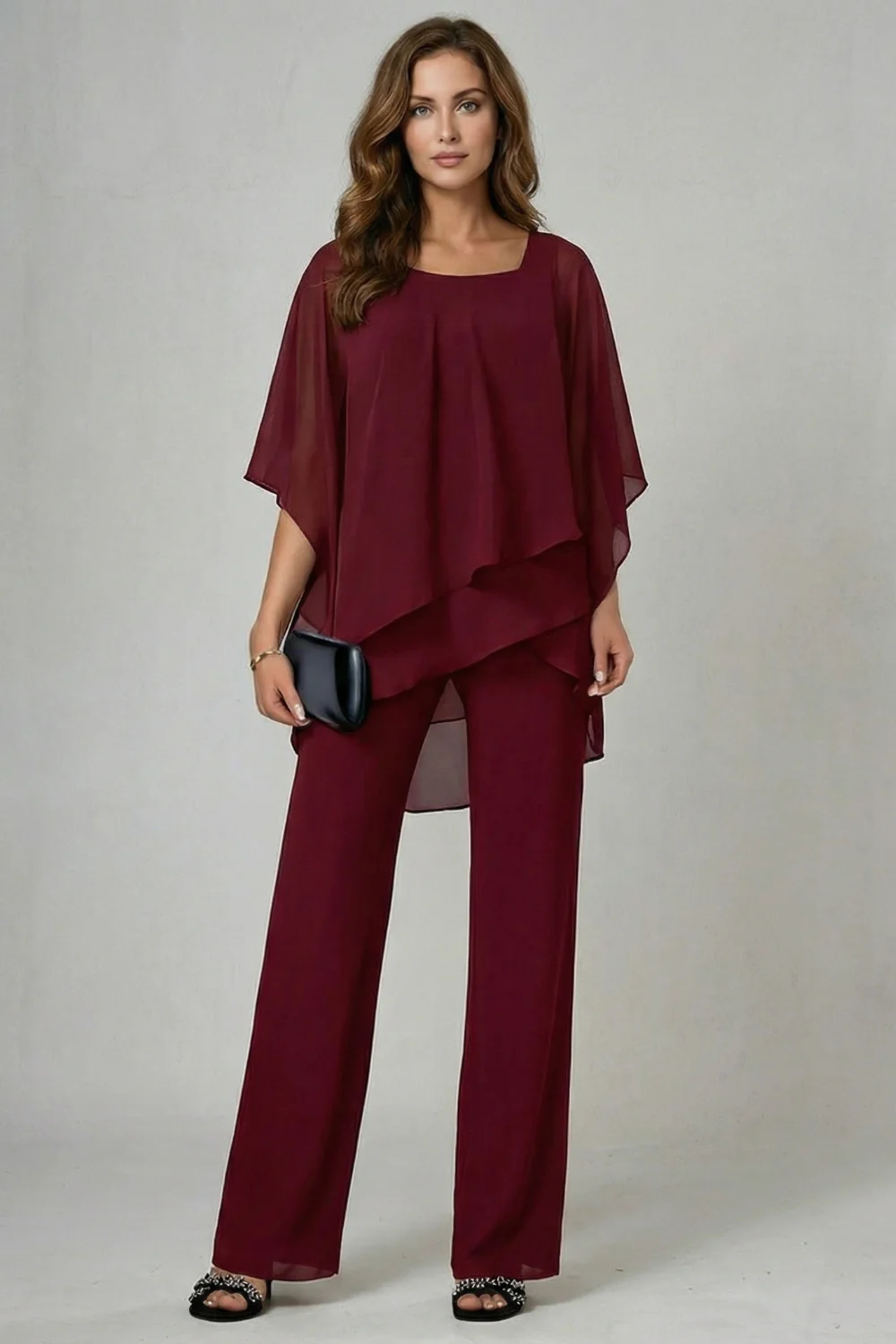 Élaria – Asymmetric chiffon flow – Top and trouser set - Image 8