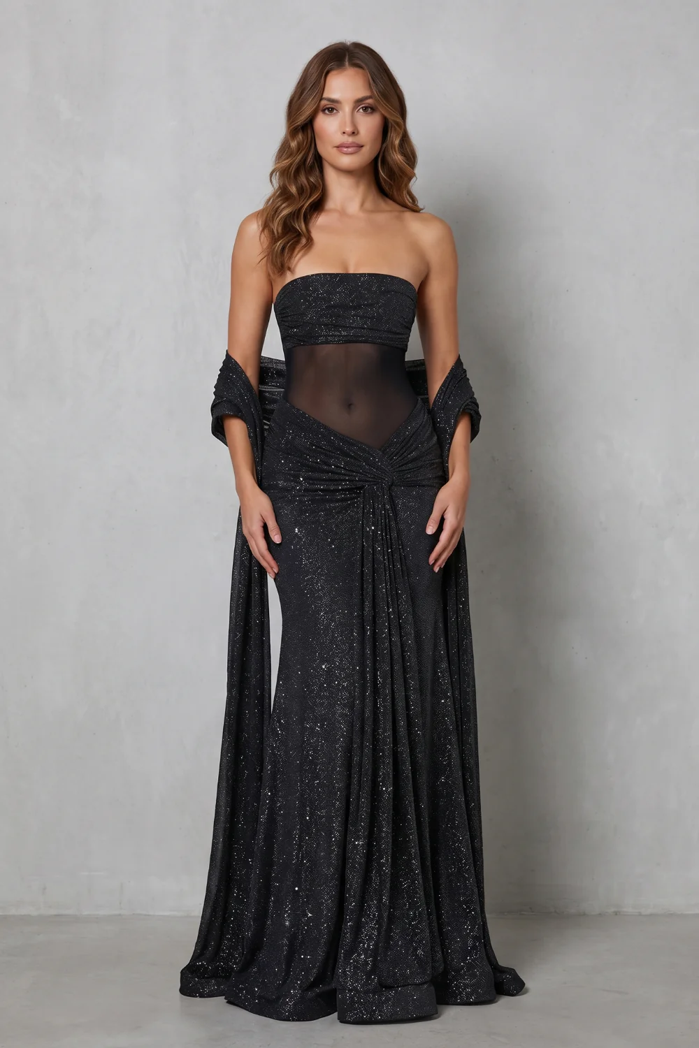Paulisse – Sheer sequin allure – Maxi dress - Image 2