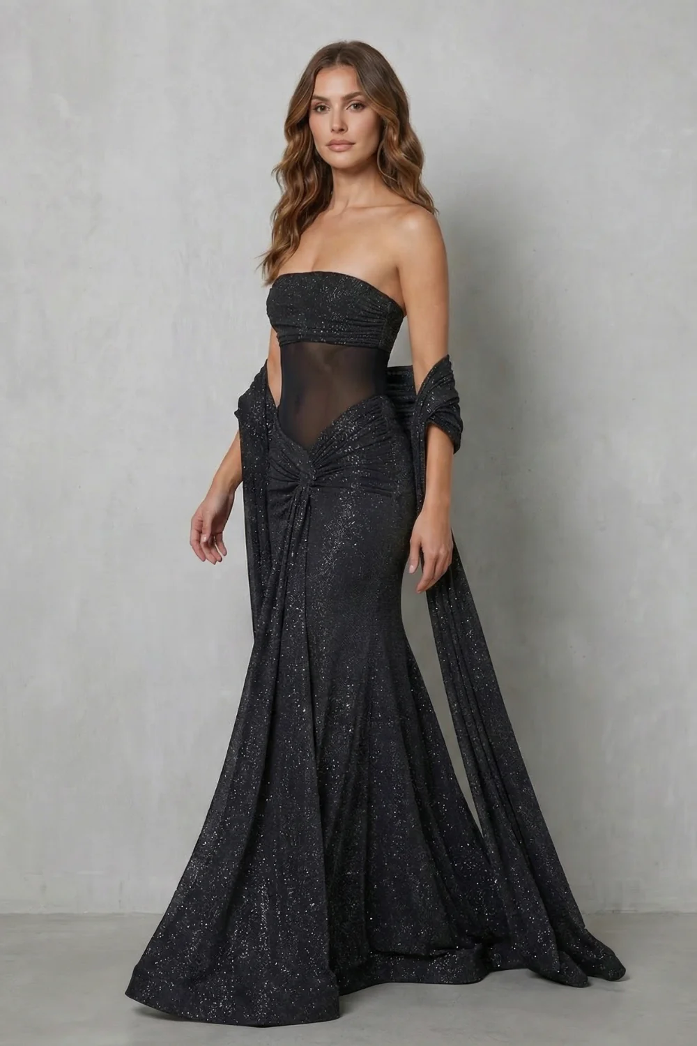 Paulisse – Sheer sequin allure – Maxi dress - Image 3