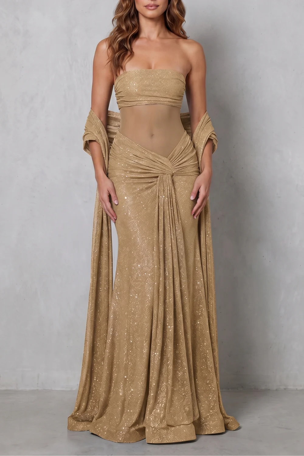 Paulisse – Sheer sequin allure – Maxi dress - Image 5