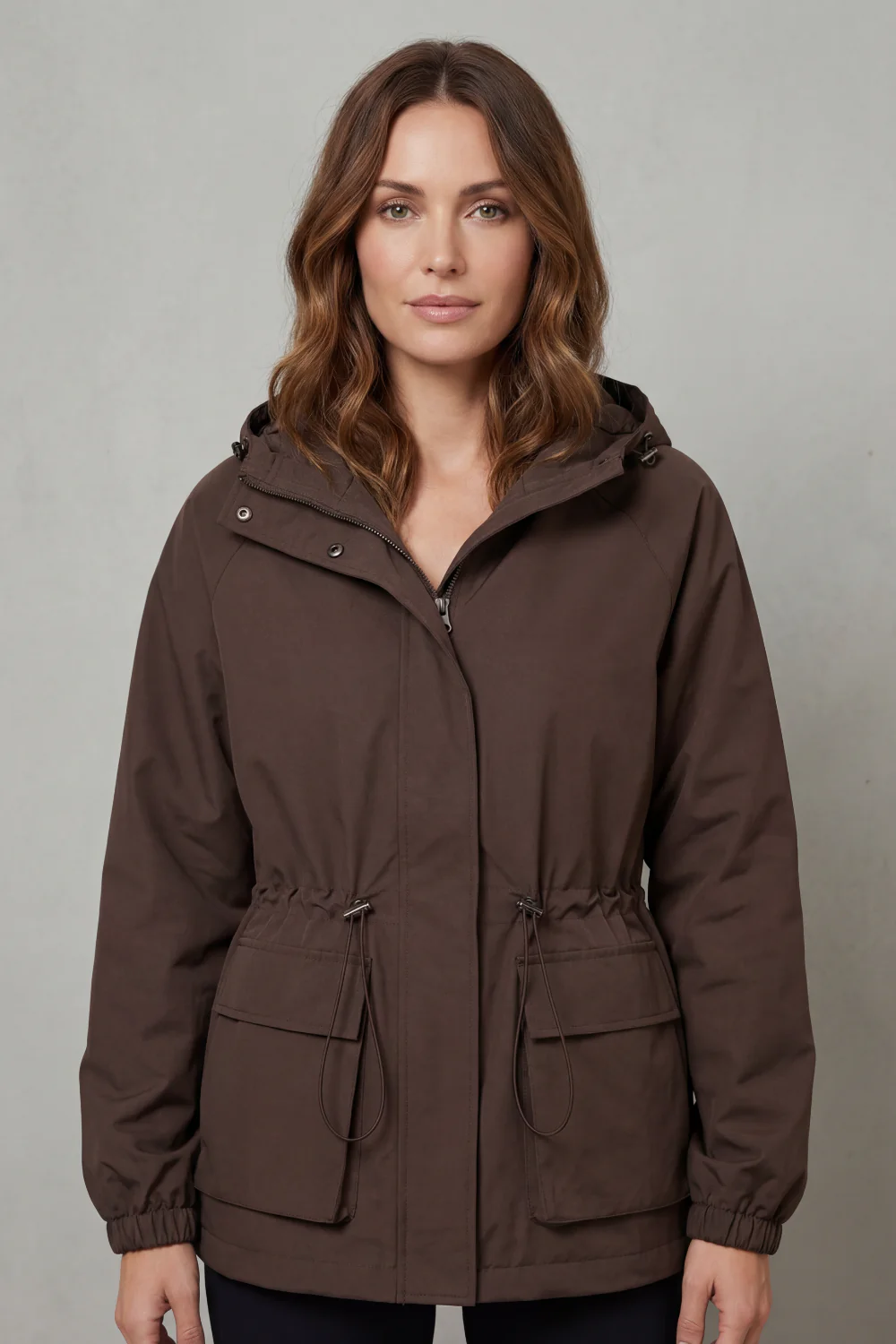 Ravelle – Utility style – Drawstring waterproof jacket - Image 2