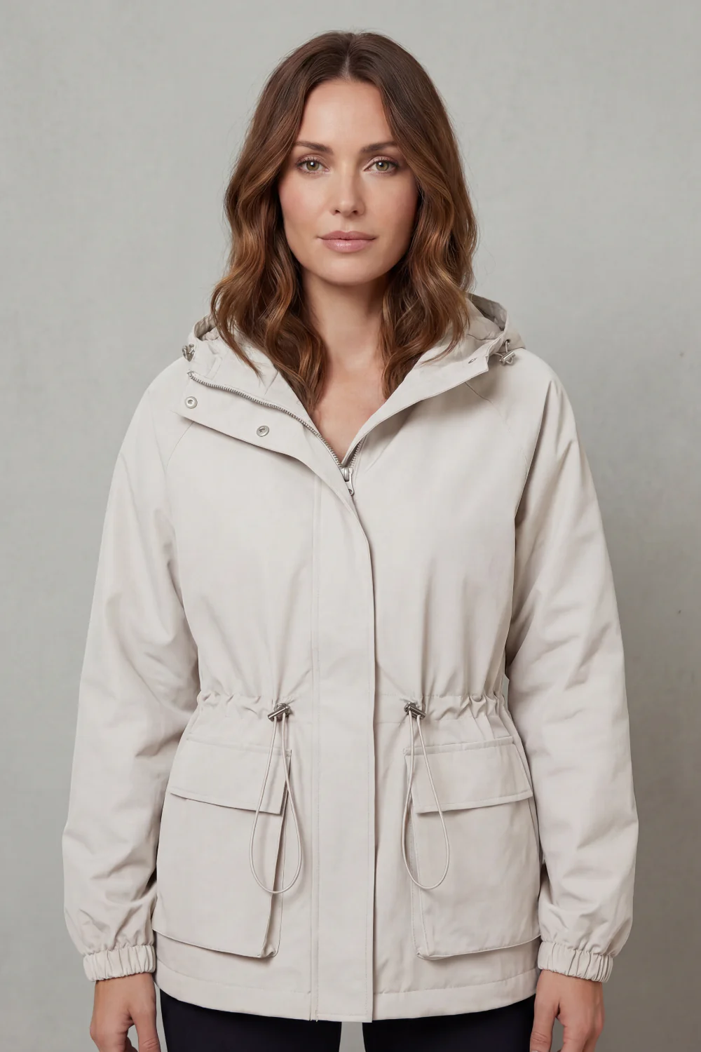 Ravelle – Utility style – Drawstring waterproof jacket - Image 8