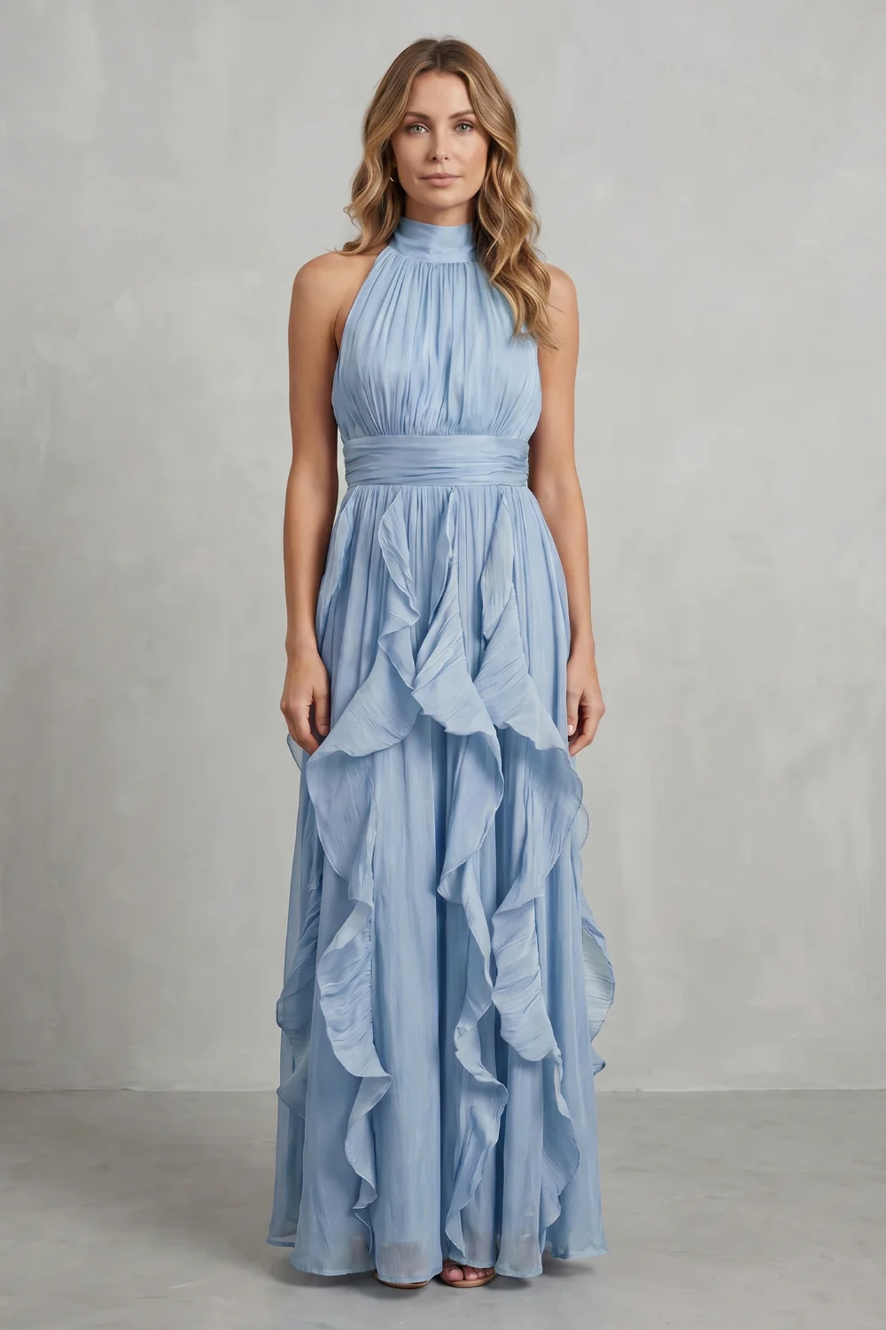 Rosamira – Ruffled chiffon elegance – Maxi dress - Image 10