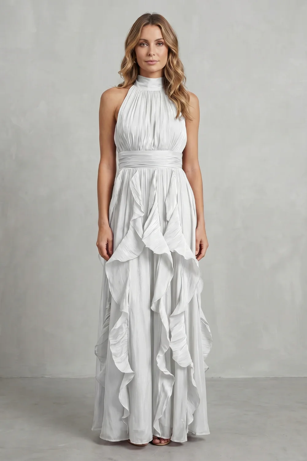 Rosamira – Ruffled chiffon elegance – Maxi dress - Image 12