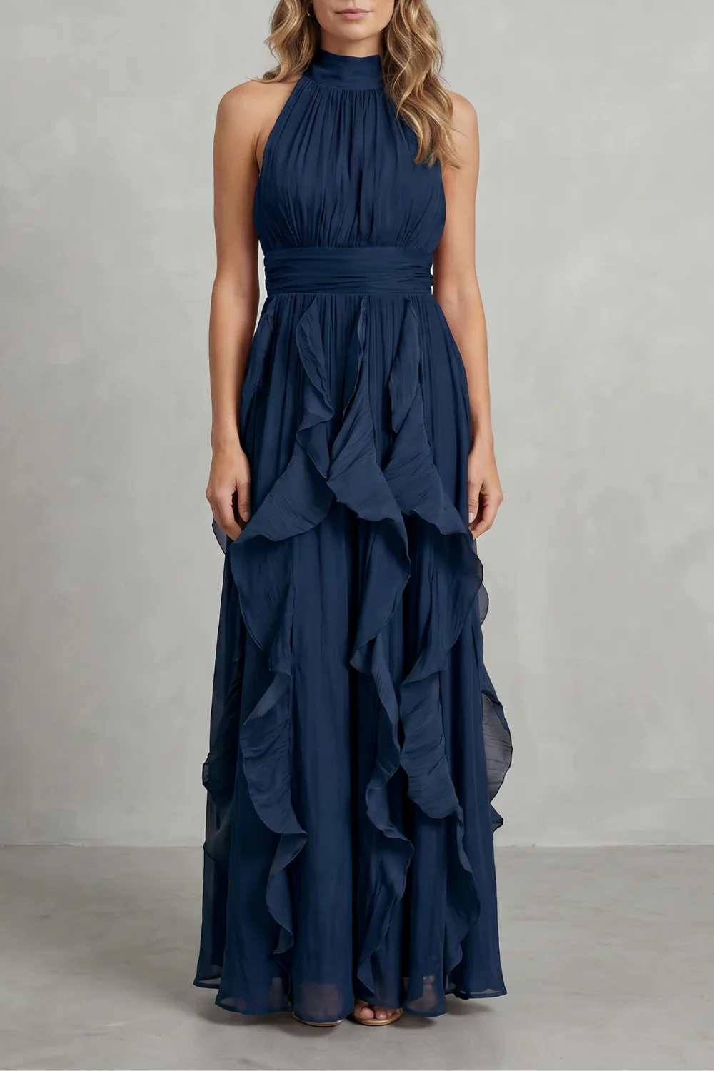 Rosamira – Ruffled chiffon elegance – Maxi dress - Image 13