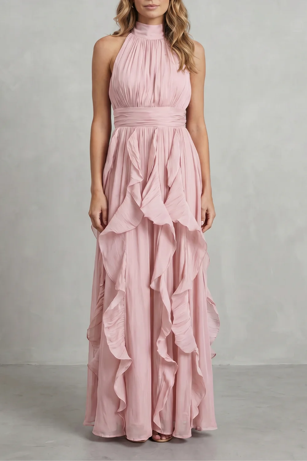 Rosamira – Ruffled chiffon elegance – Maxi dress - Image 15