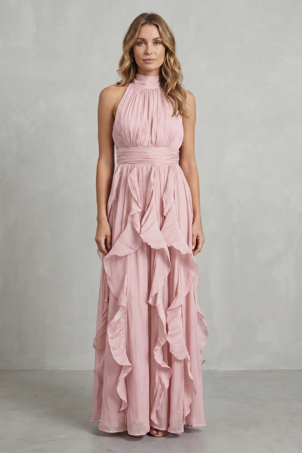 Rosamira – Ruffled chiffon elegance – Maxi dress - Image 16