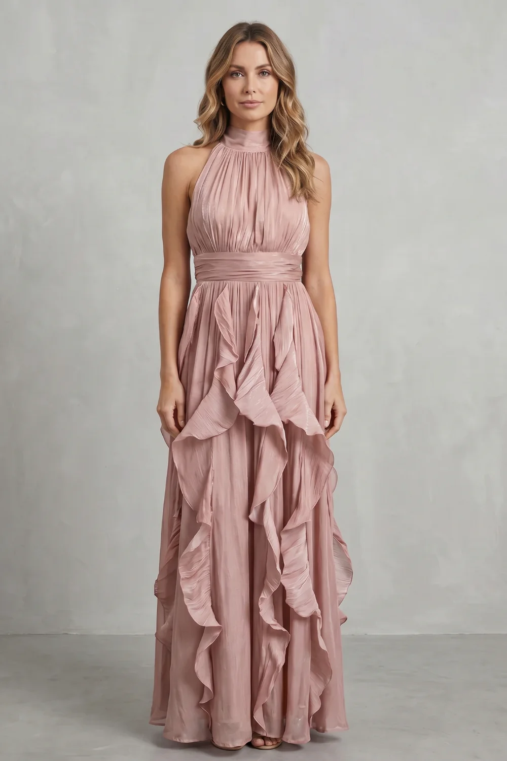 Rosamira – Ruffled chiffon elegance – Maxi dress - Image 2
