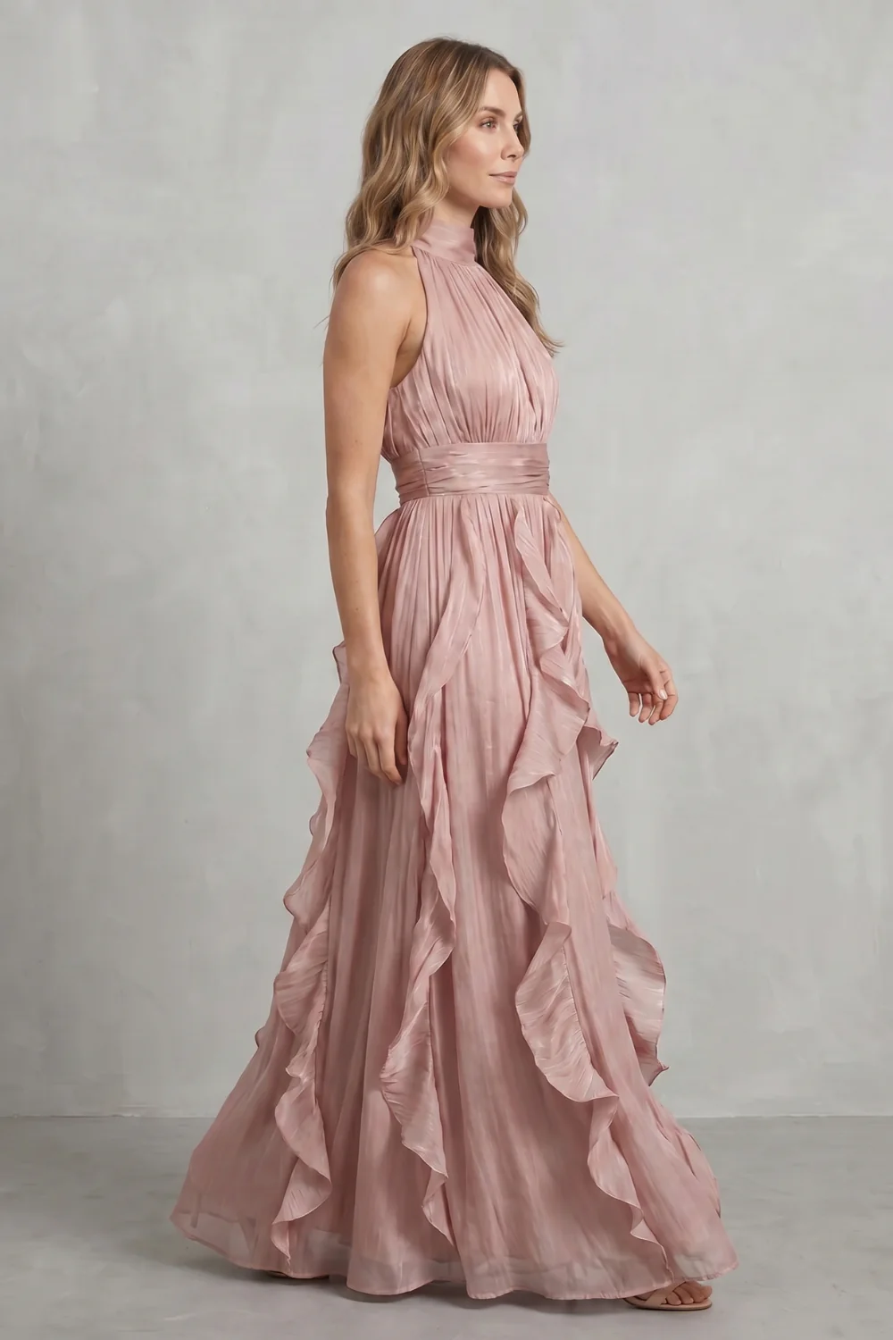 Rosamira – Ruffled chiffon elegance – Maxi dress - Image 3