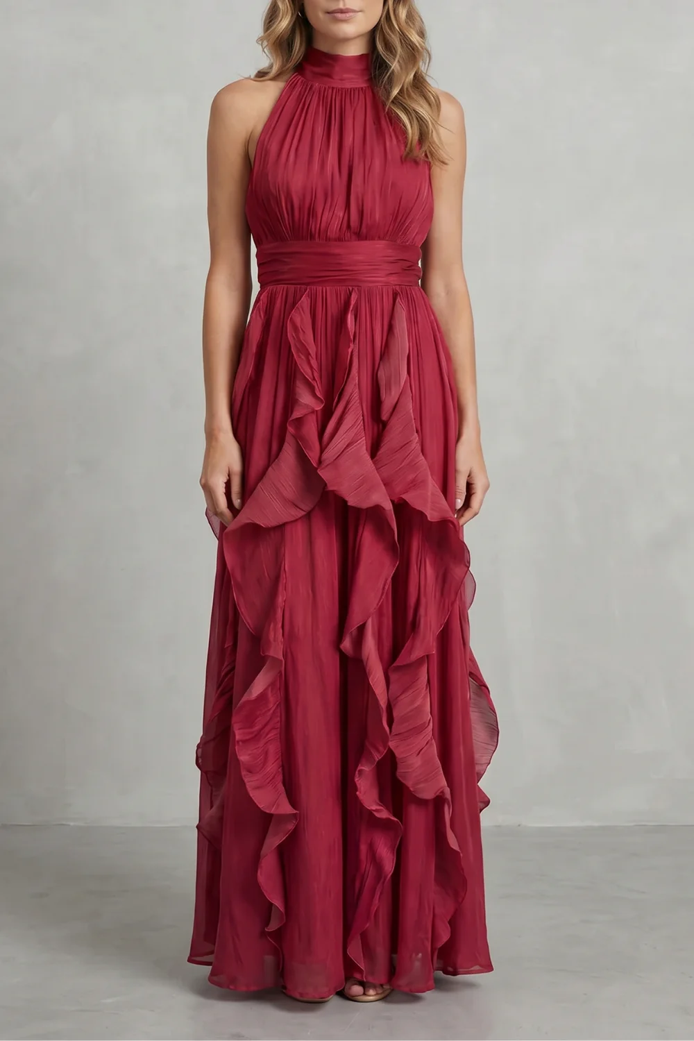 Rosamira – Ruffled chiffon elegance – Maxi dress - Image 5