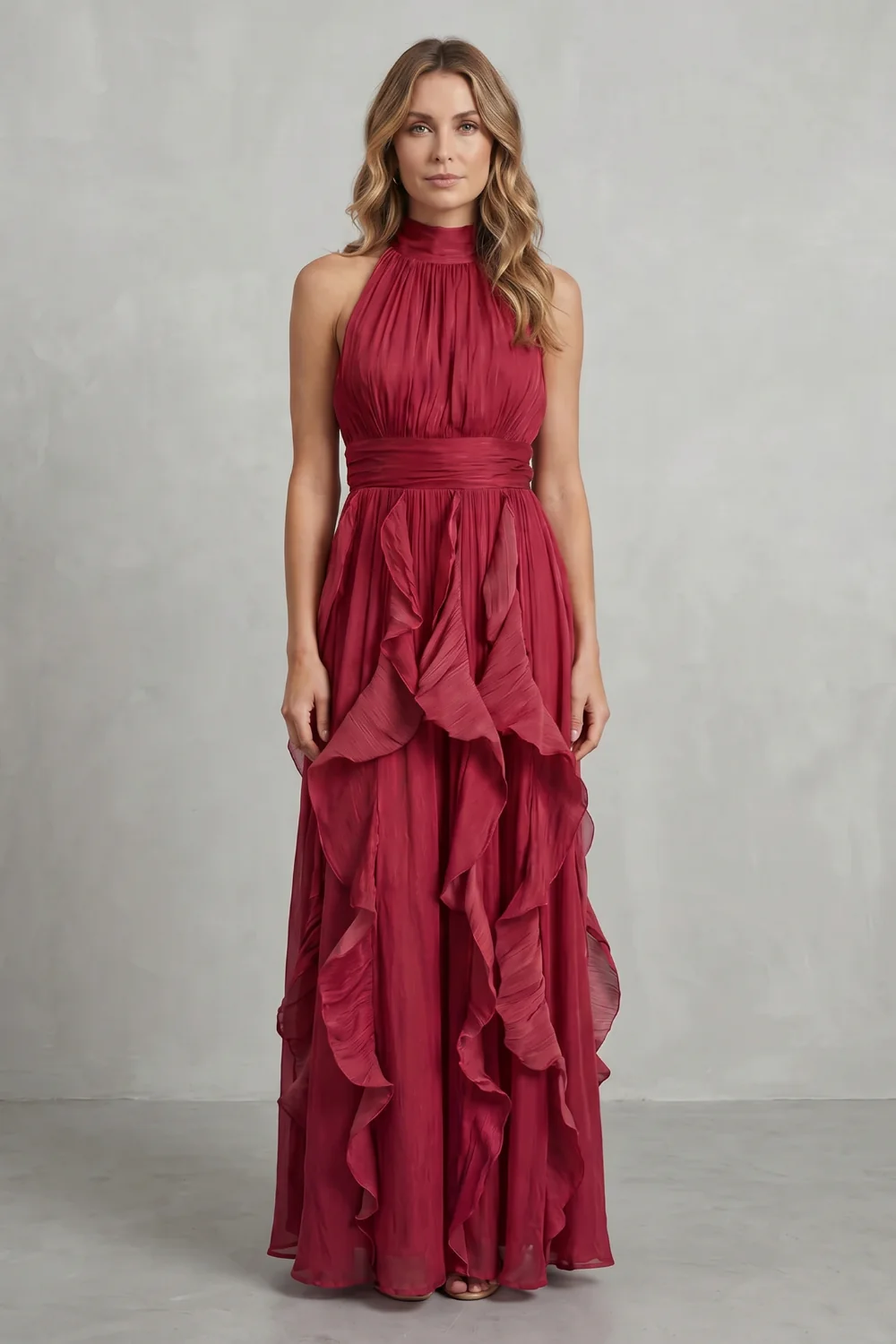Rosamira – Ruffled chiffon elegance – Maxi dress - Image 6