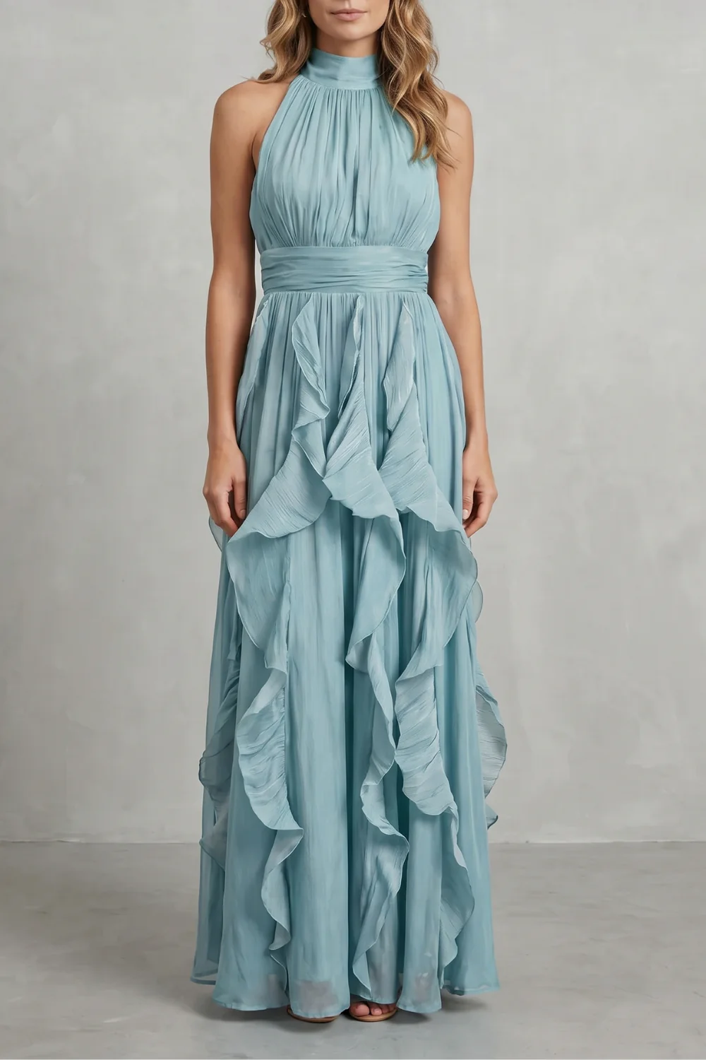 Rosamira – Ruffled chiffon elegance – Maxi dress - Image 7