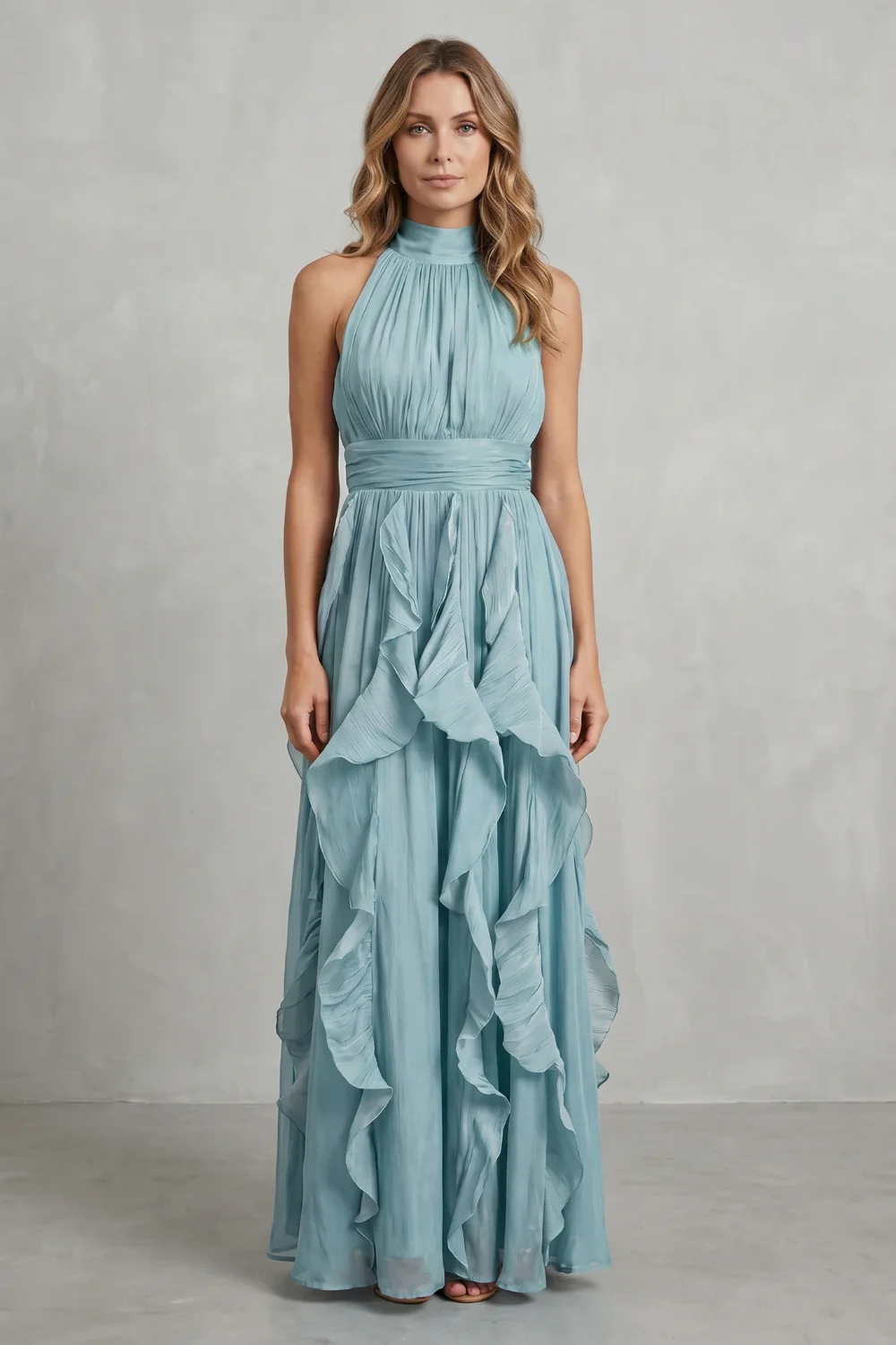 Rosamira – Ruffled chiffon elegance – Maxi dress - Image 8