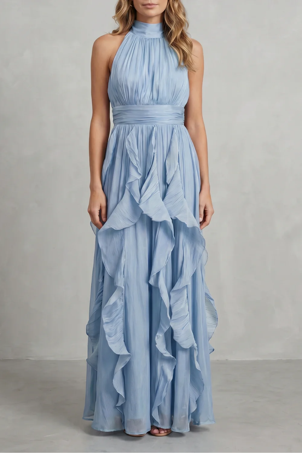 Rosamira – Ruffled chiffon elegance – Maxi dress - Image 9