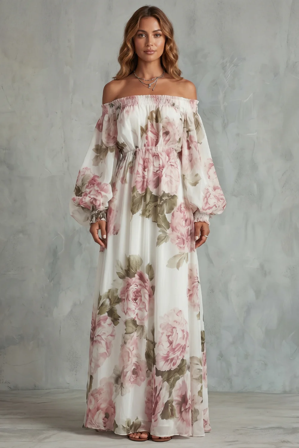 Rosavelle – Romantic floral off-shoulder – Maxi dress - Image 2