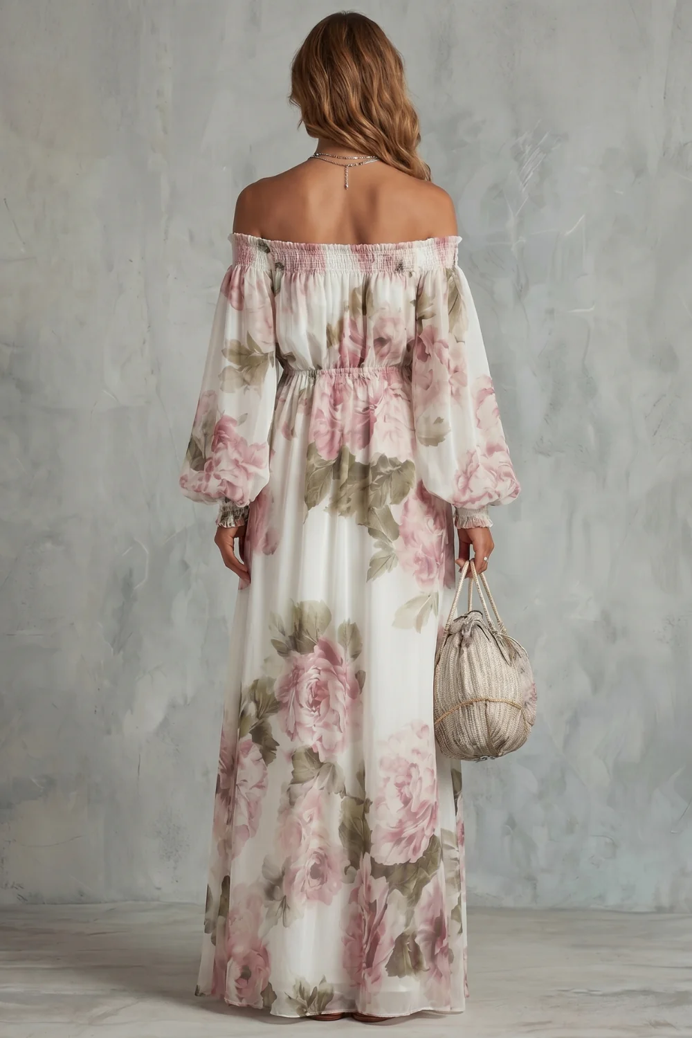 Rosavelle – Romantic floral off-shoulder – Maxi dress - Image 4