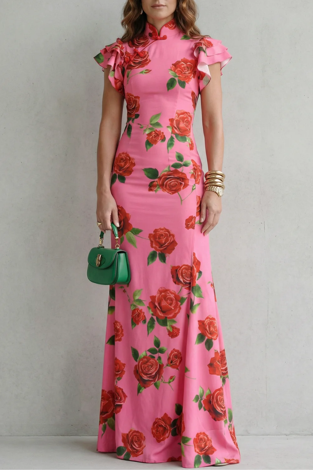 Rosavelle – Romantic rose print – Maxi dress