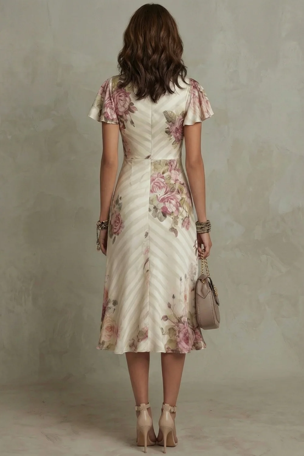 Rosavienne – Vintage satin romance – Midi dress - Image 4