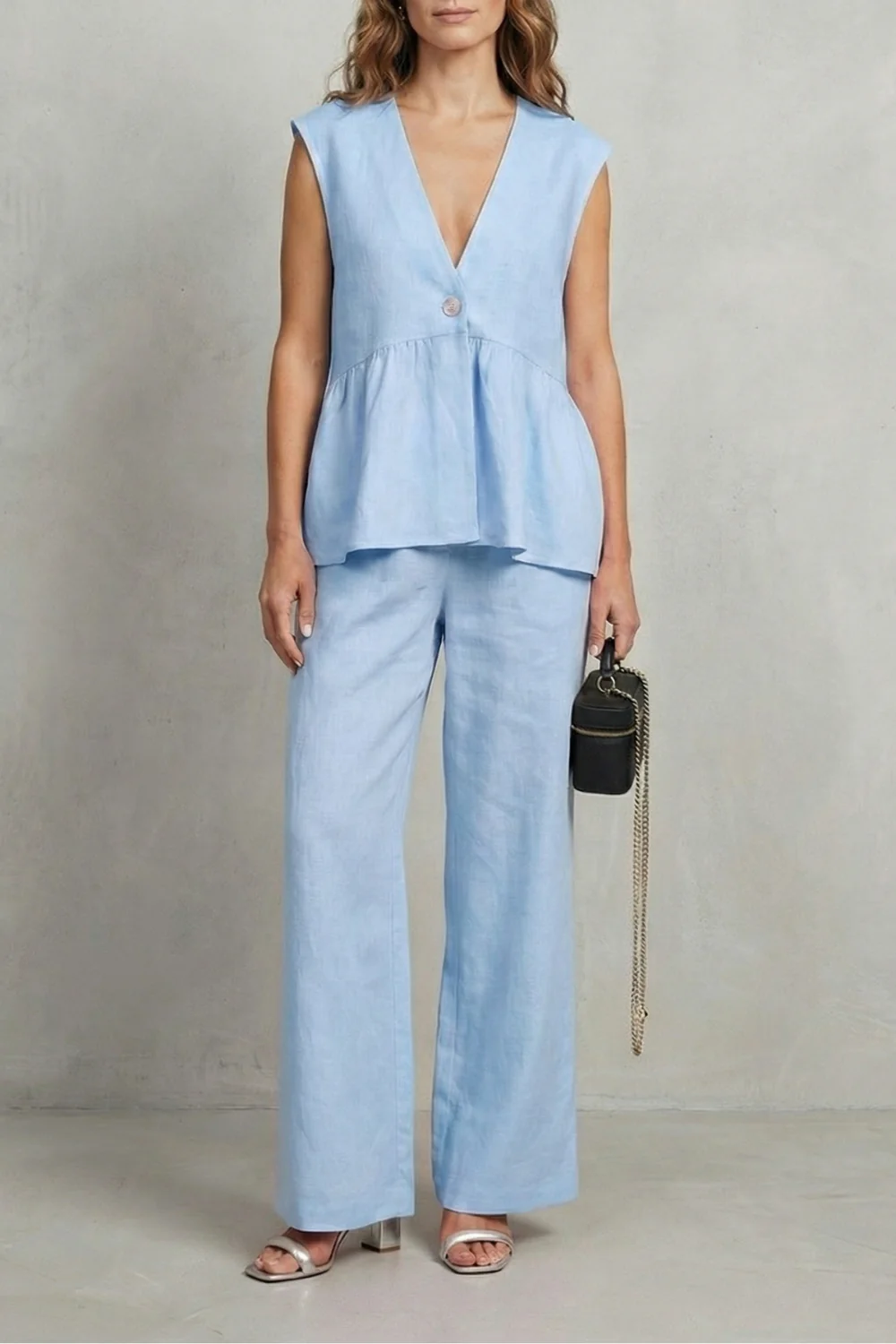 Rosélune – Soft ruffle elegance – Top and trouser set - Image 5