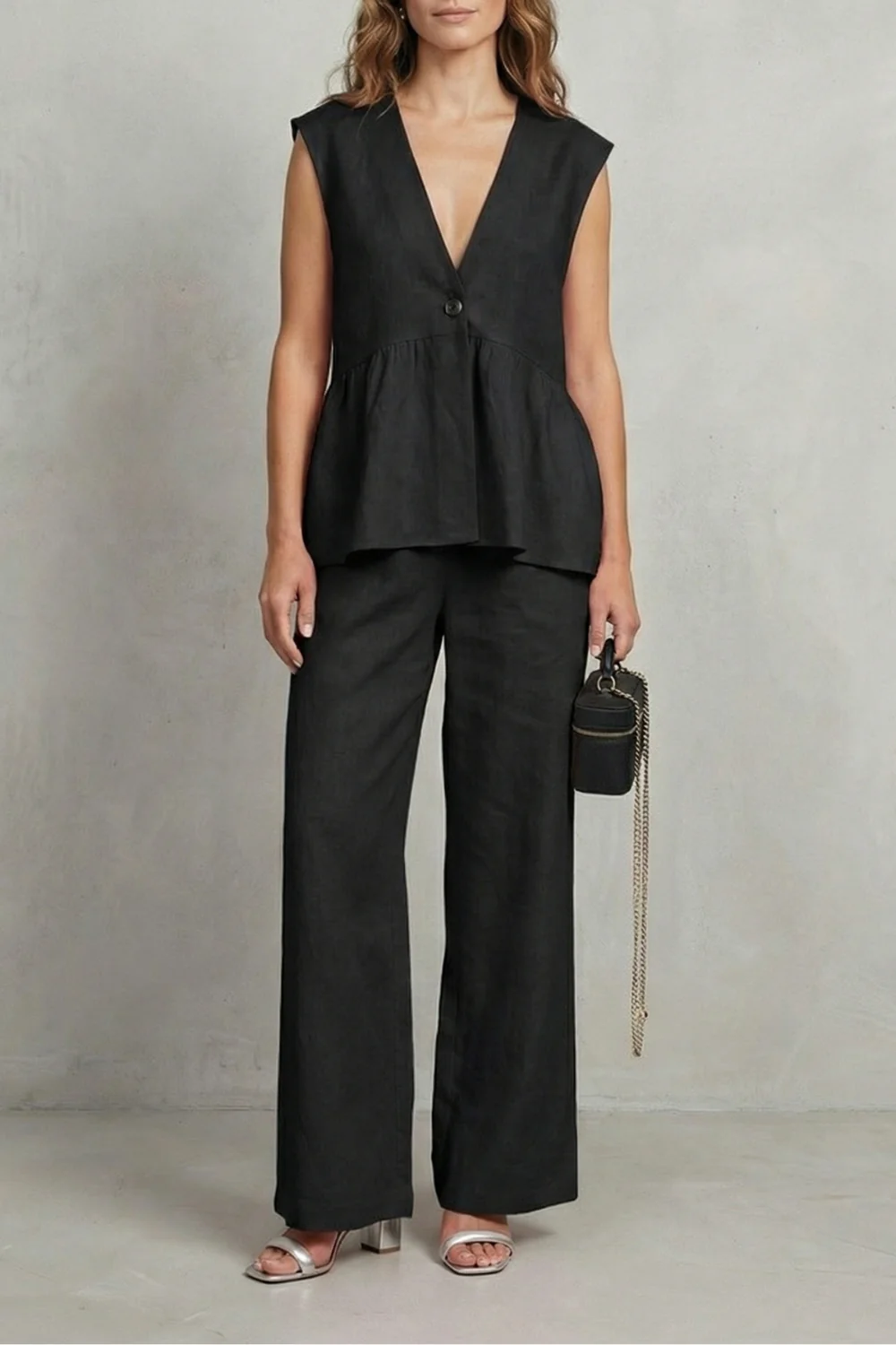 Rosélune – Soft ruffle elegance – Top and trouser set - Image 7