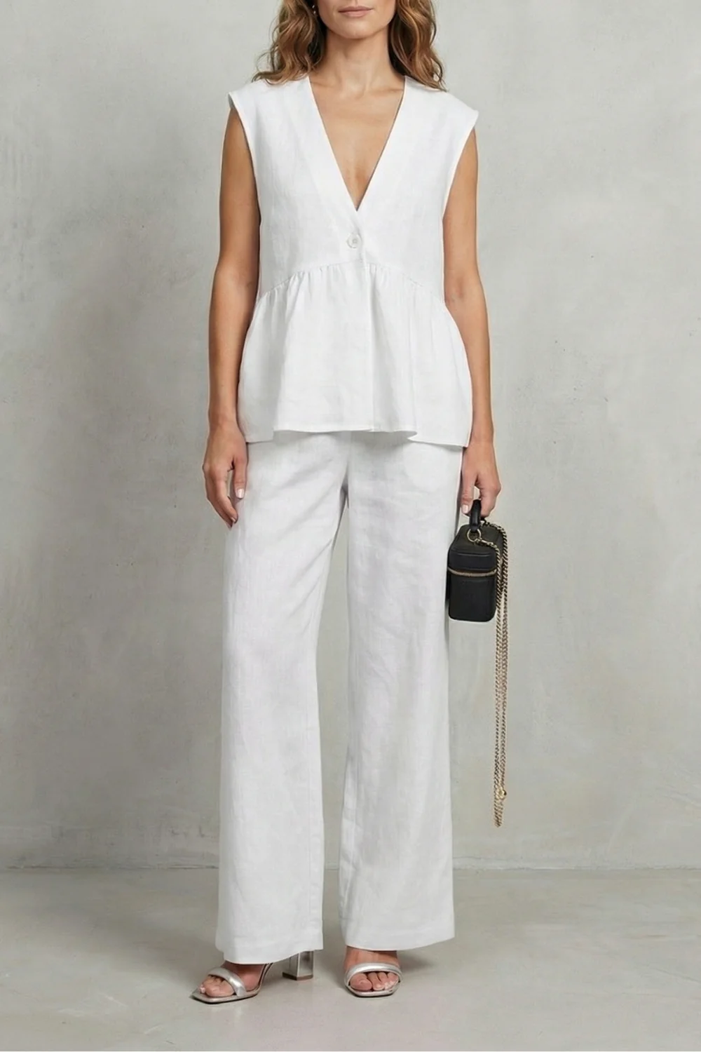Rosélune – Soft ruffle elegance – Top and trouser set - Image 9