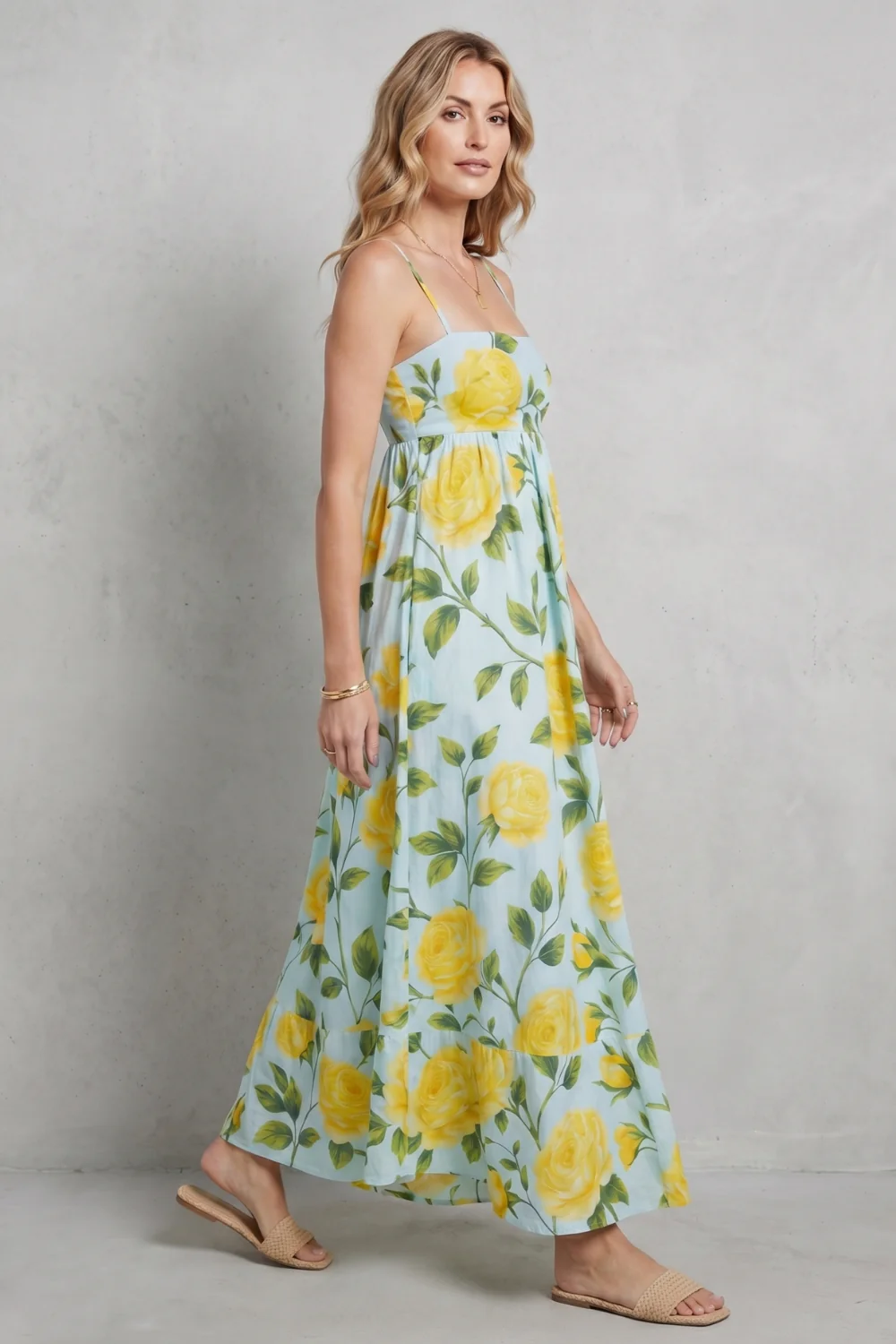 Roselune – Square neck floral charm – Maxi dress - Image 3